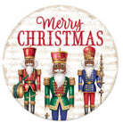 Shop For 12" Metal Round Sign: Dark Nutcracker Merry Christmas