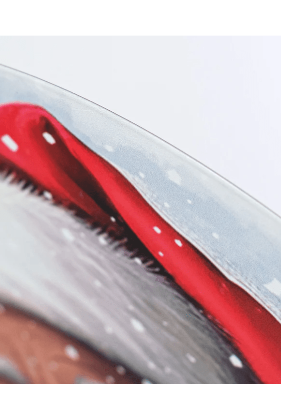 Shop For 12" Metal Round Sign: Dark Skin Santa Portrait