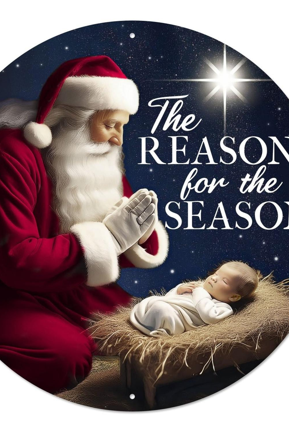 Shop For 12" Metal Round Sign: Reason For The Season