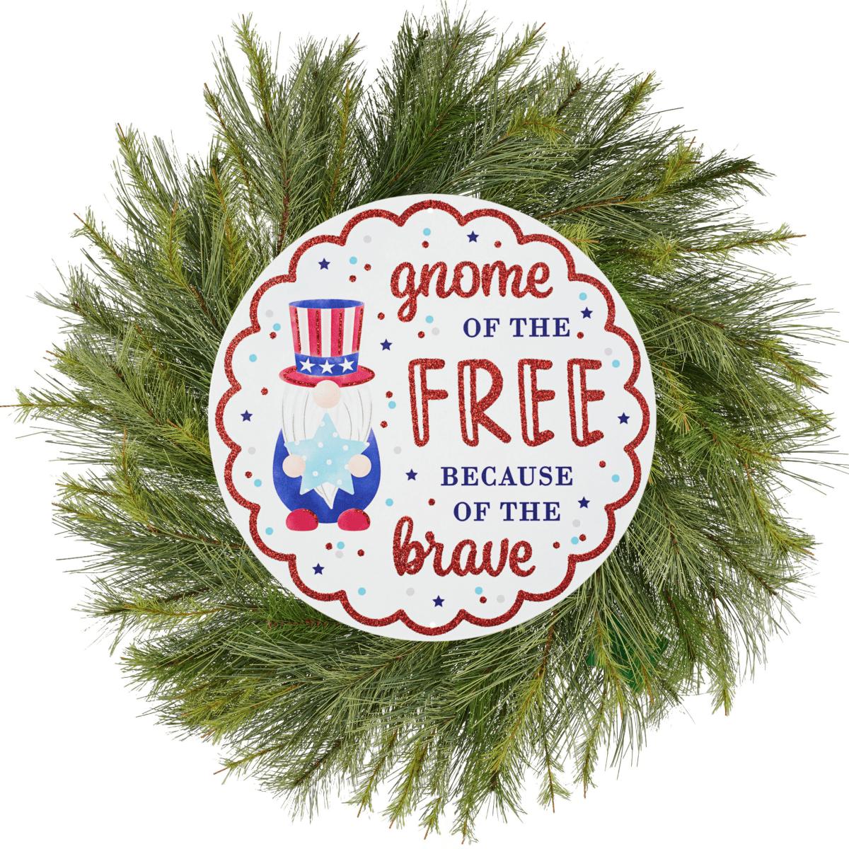 Shop For 12" Metal Sign: Gnome of the Free