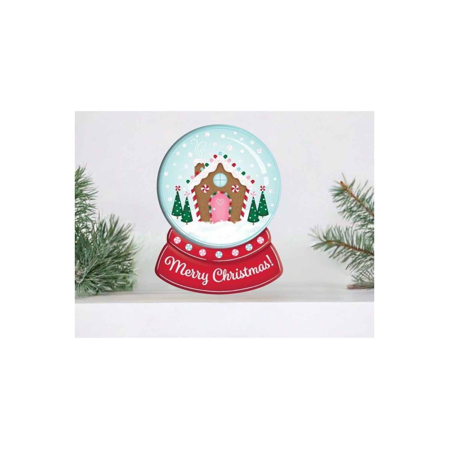 Shop For 12" Metal Snow Globe Sign: Gingerbread House