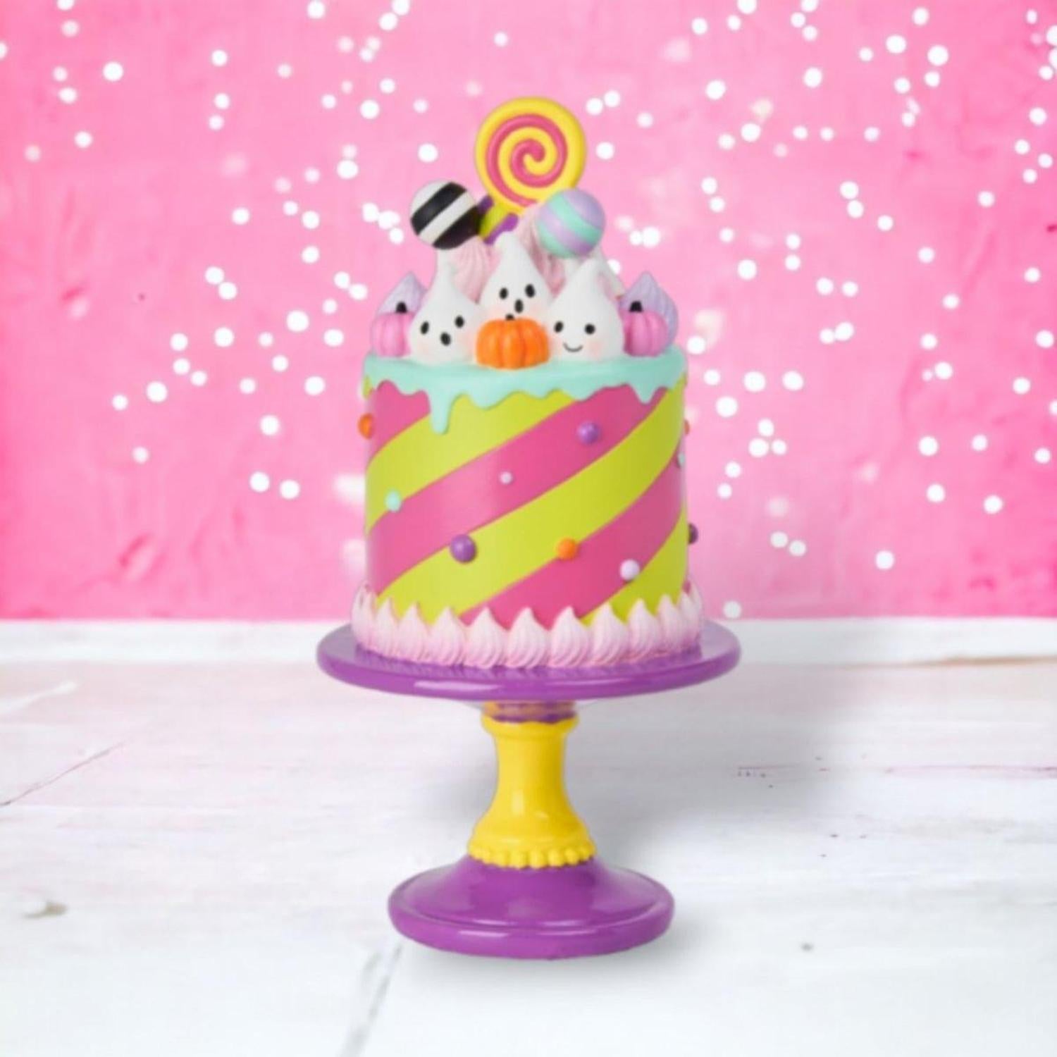 Shop For 12" Pastel Pink Resin Halloween Cake