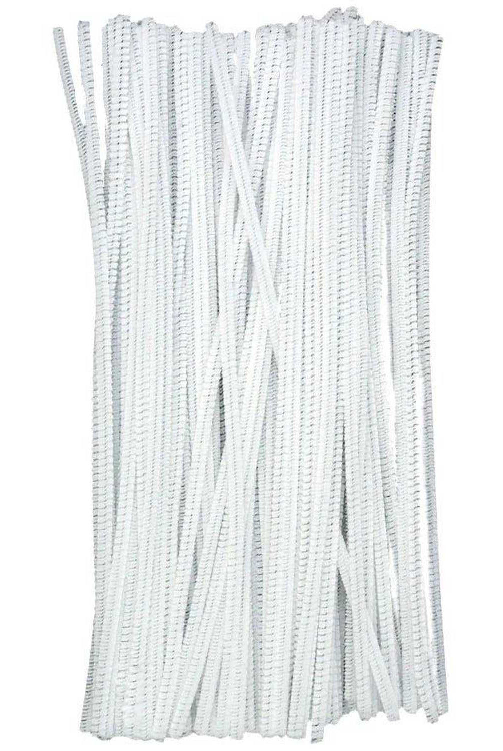Shop For 12" Pipe Cleaner Stems: 6mm Chenille White