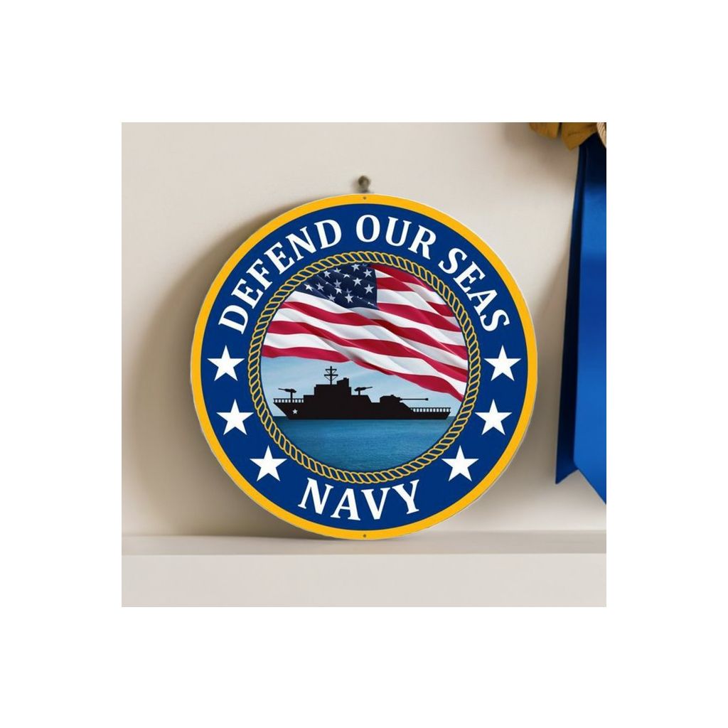Shop For 12" Round Military Sign: Navy at Michelle's aDOORable Creations