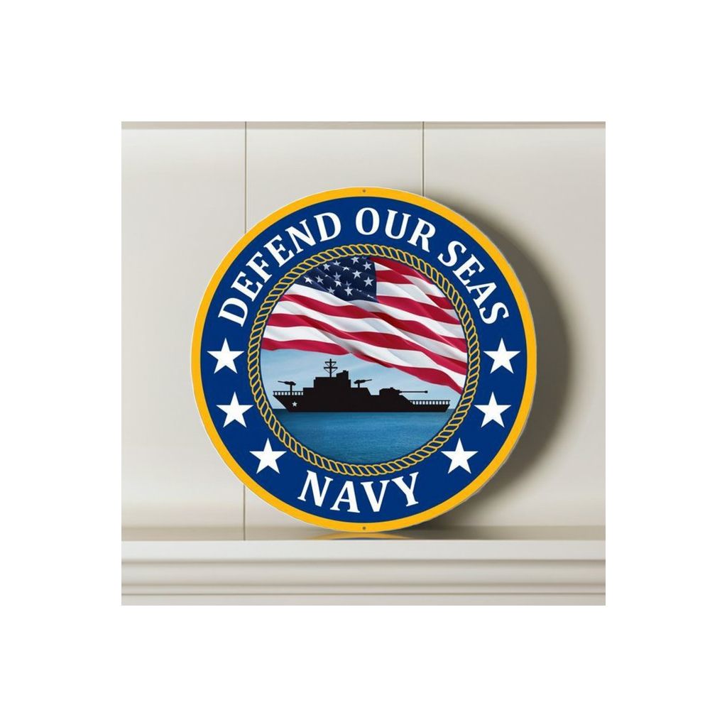 Shop For 12" Round Military Sign: Navy at Michelle's aDOORable Creations