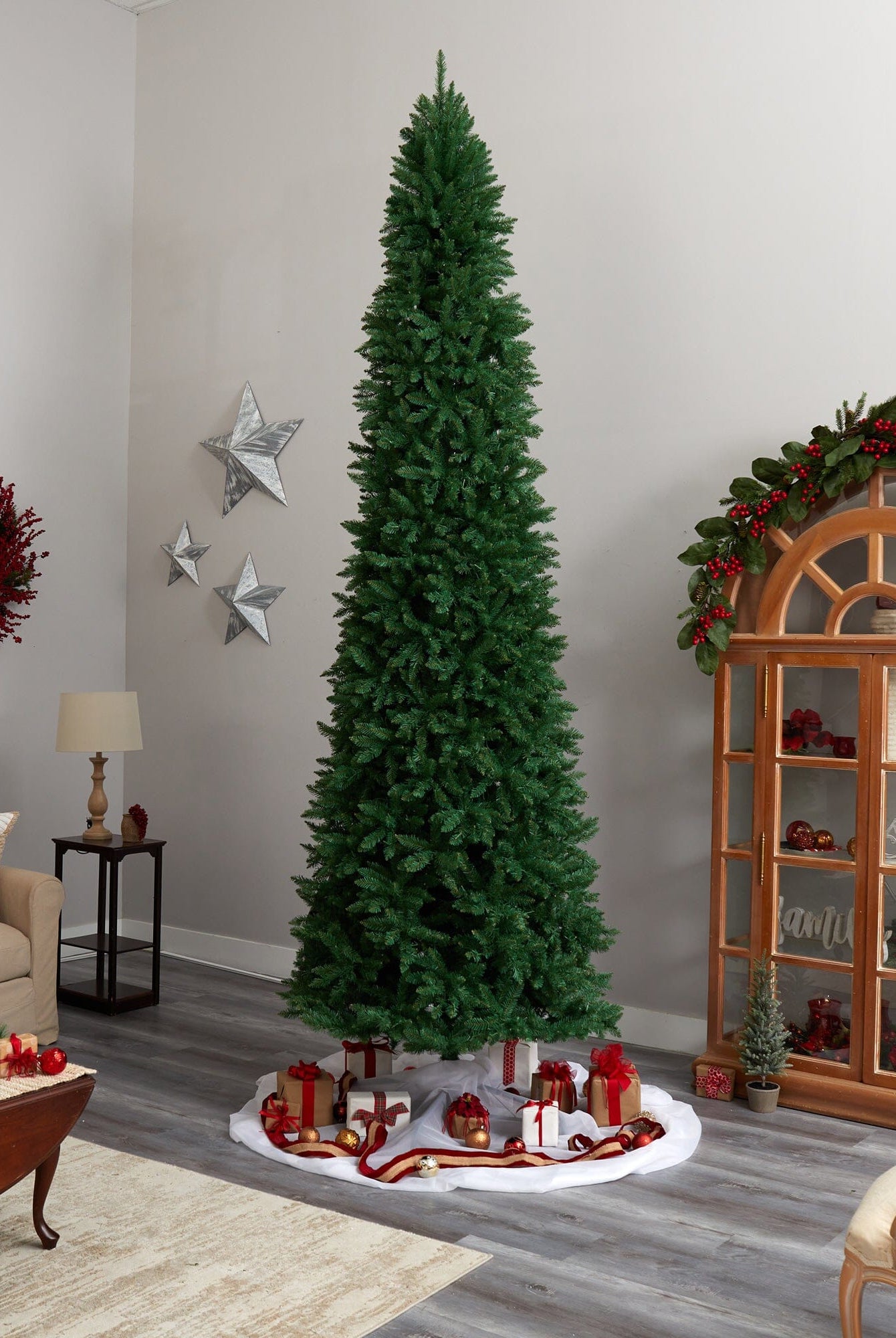 Shop For 12’ Slim Mountain Pine Artificial Christmas Tree