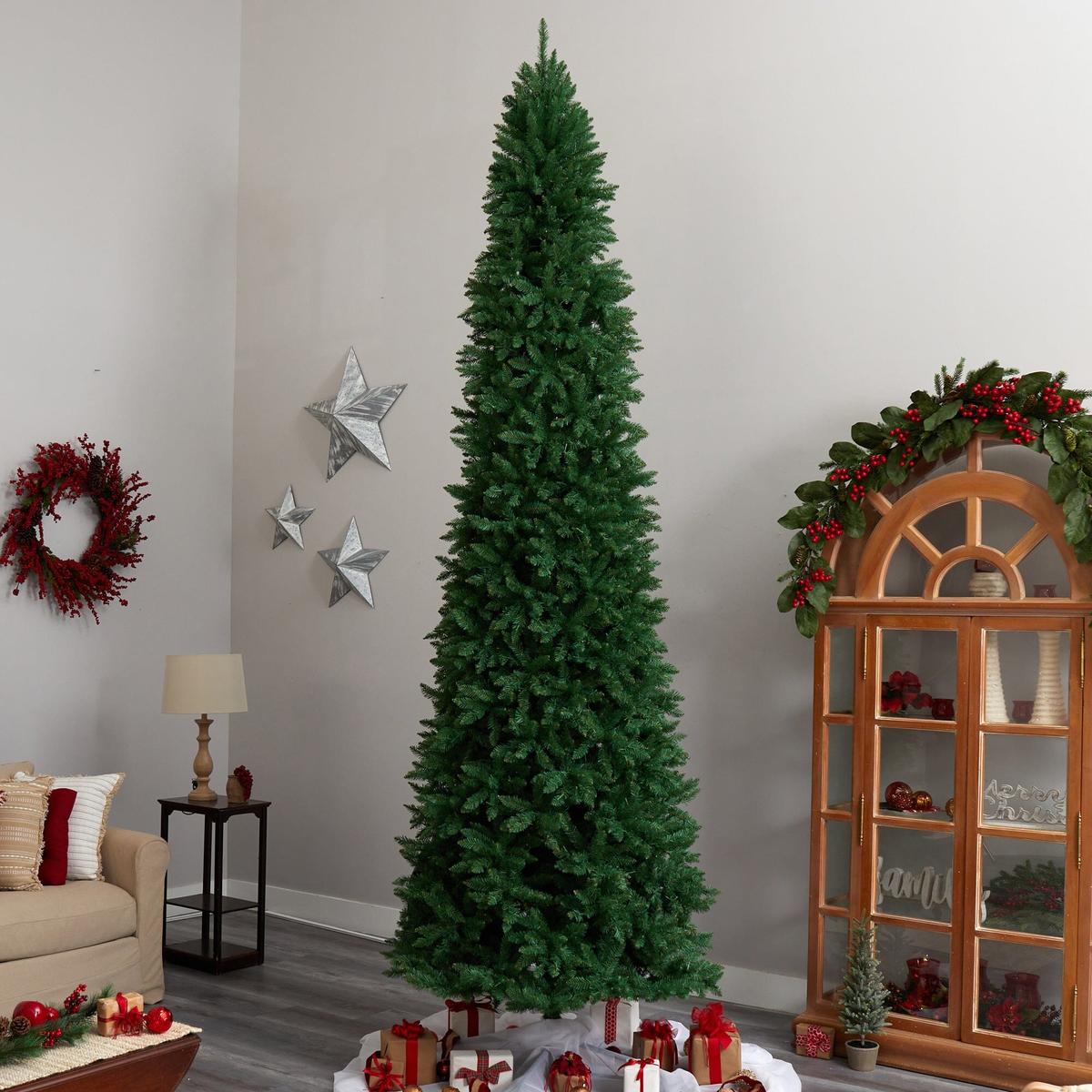 Shop For 12’ Slim Mountain Pine Artificial Christmas Tree