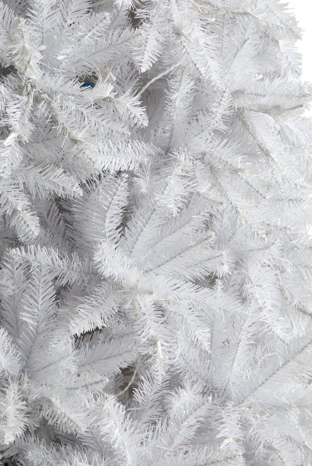 12’ Slim White Artificial Christmas Tree with 1100 Warm White LED Lights and 3235 Bendable Branches