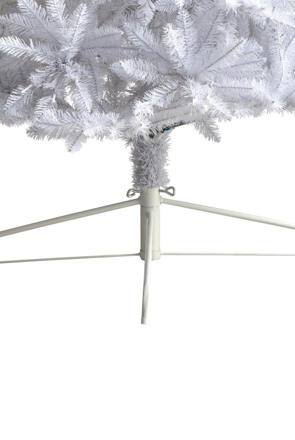 12’ Slim White Artificial Christmas Tree with 1100 Warm White LED Lights and 3235 Bendable Branches