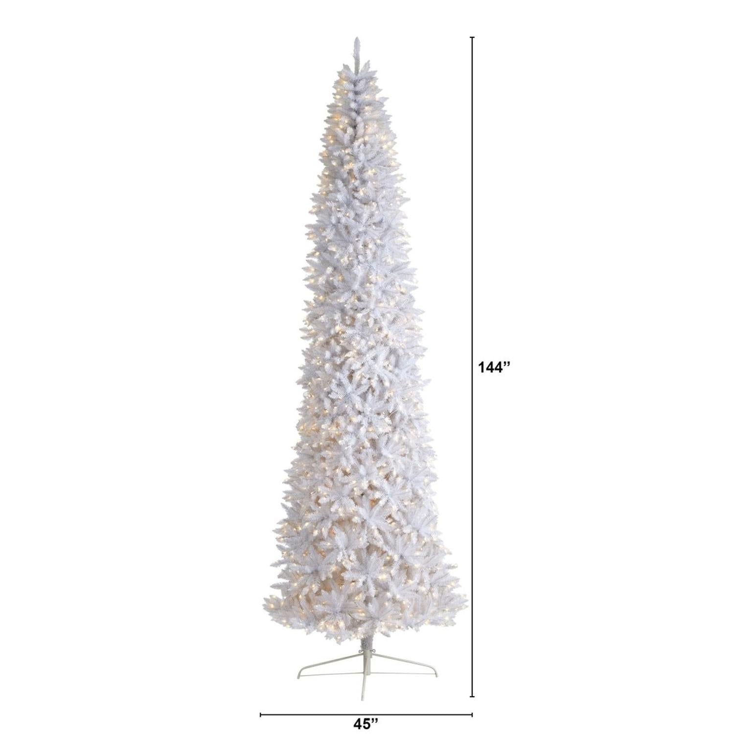 Shop For 12’ Slim White Artificial Christmas Tree