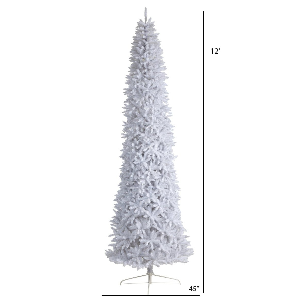 Shop For 12’ Slim White Artificial Christmas Tree