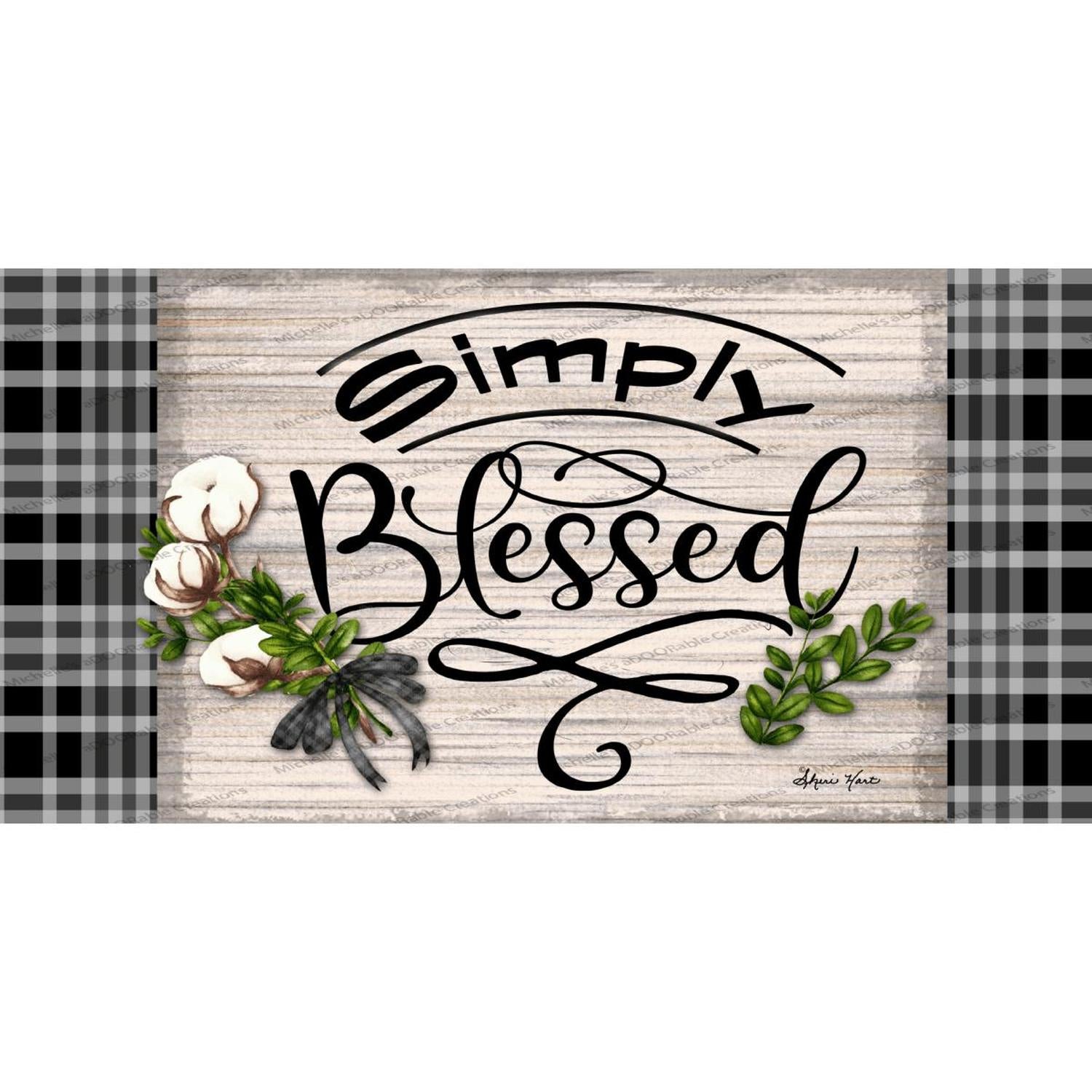 Shop For 12" Waterproof Sign: Cotton Pod Simply Blessed