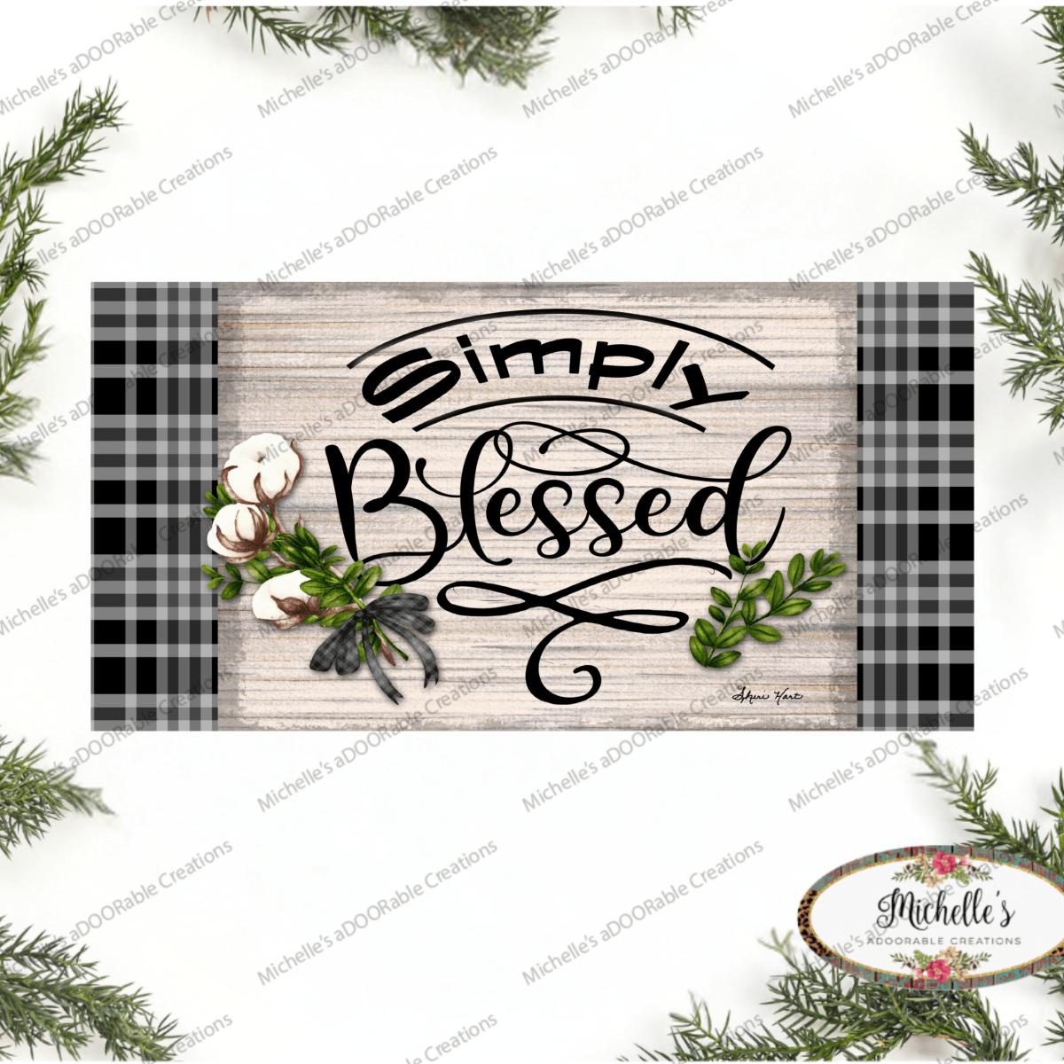 Shop For 12" Waterproof Sign: Cotton Pod Simply Blessed