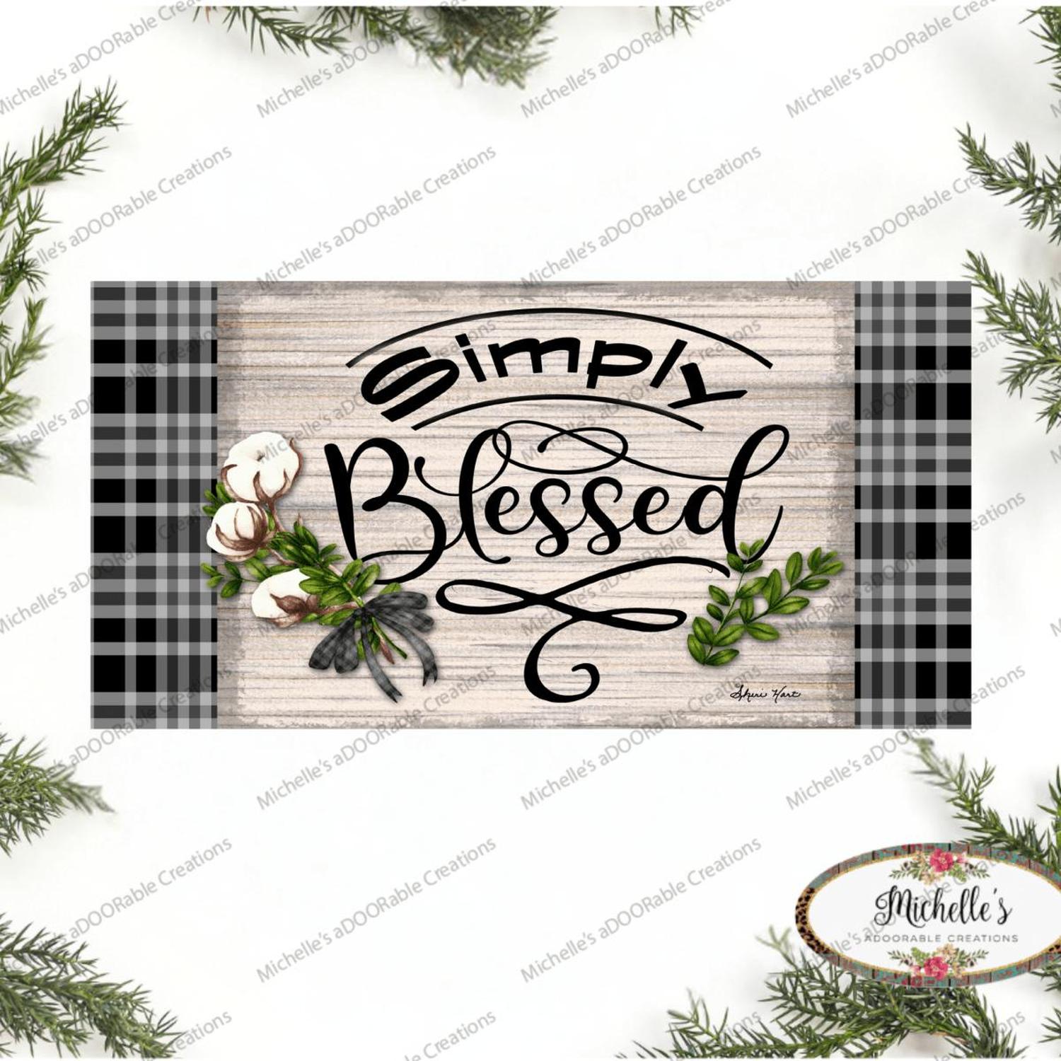 Shop For 12" Waterproof Sign: Cotton Pod Simply Blessed