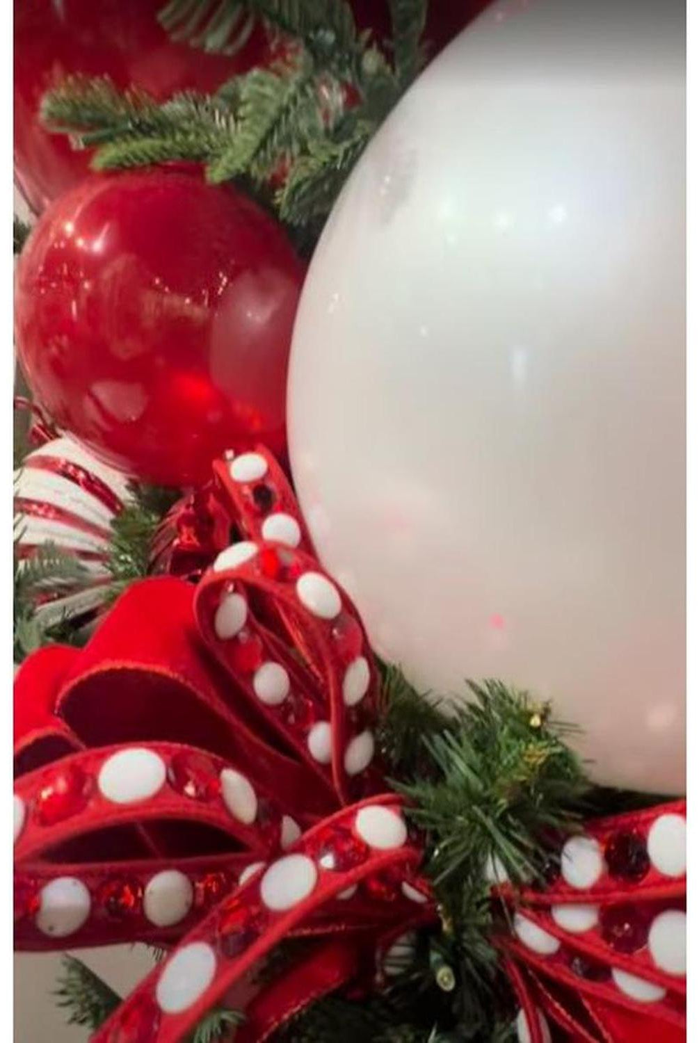 12" White Shiny Ball Ornament