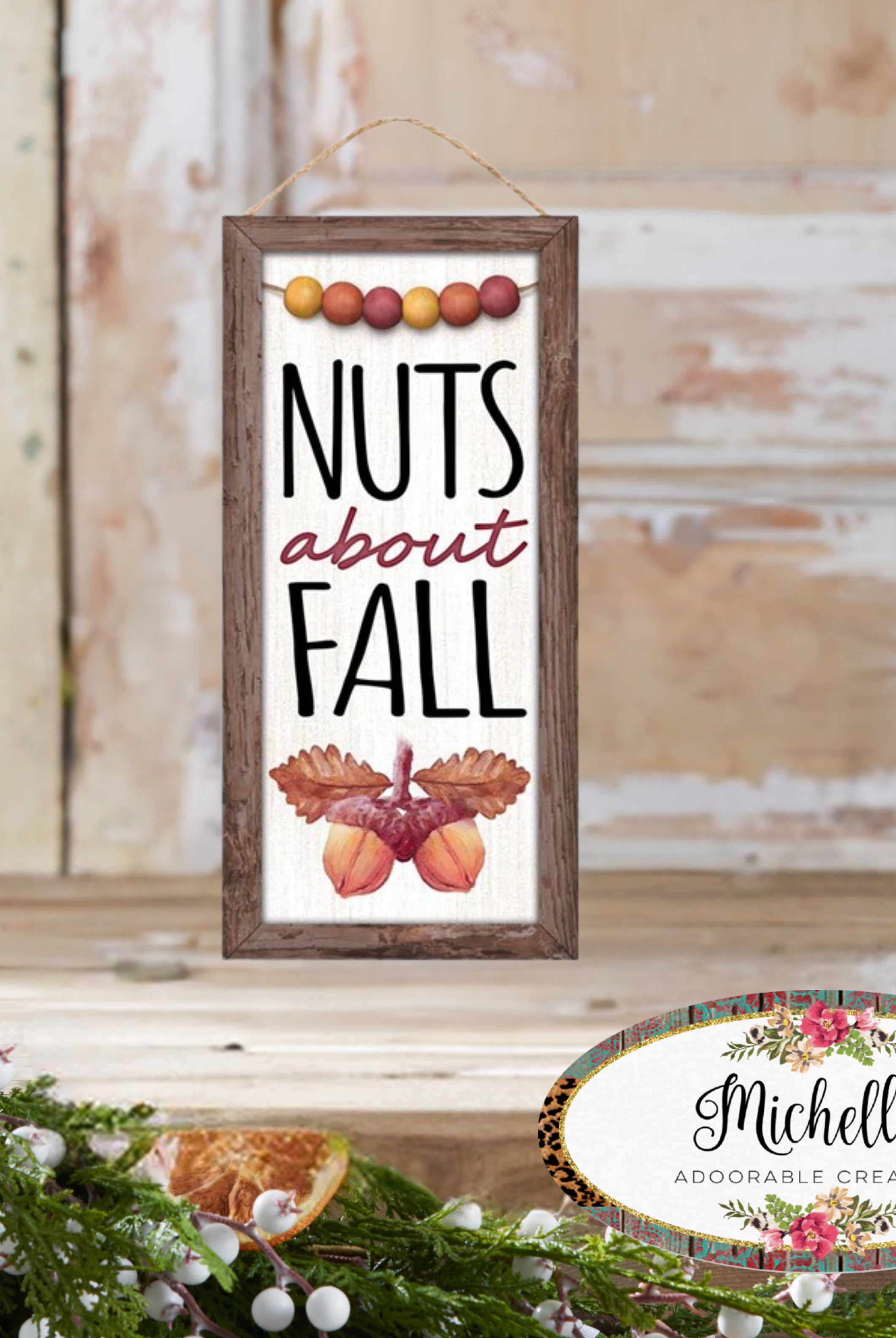 Shop For 12" Wood Sign: Nuts About Fall