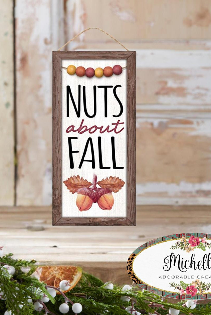 Shop For 12" Wood Sign: Nuts About Fall