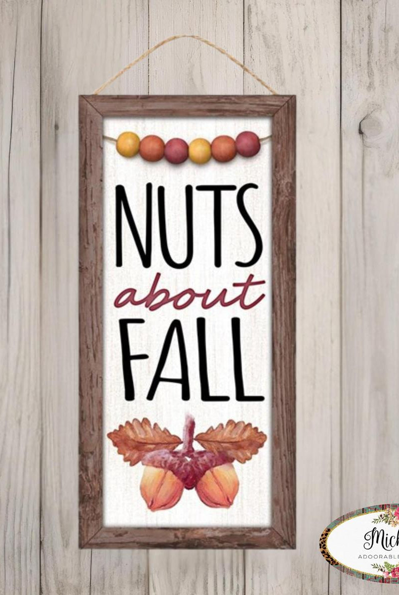 Shop For 12" Wood Sign: Nuts About Fall