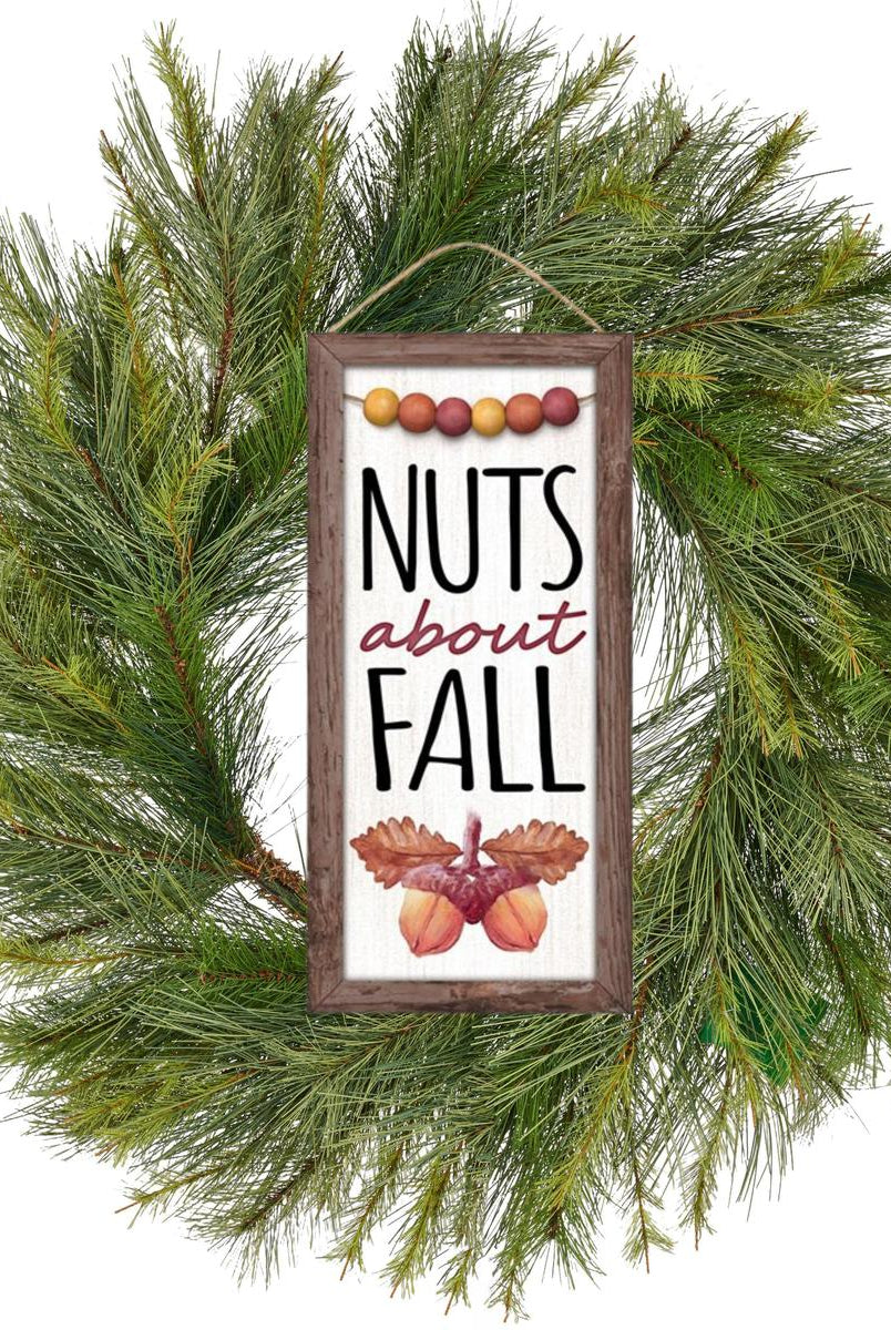 Shop For 12" Wood Sign: Nuts About Fall
