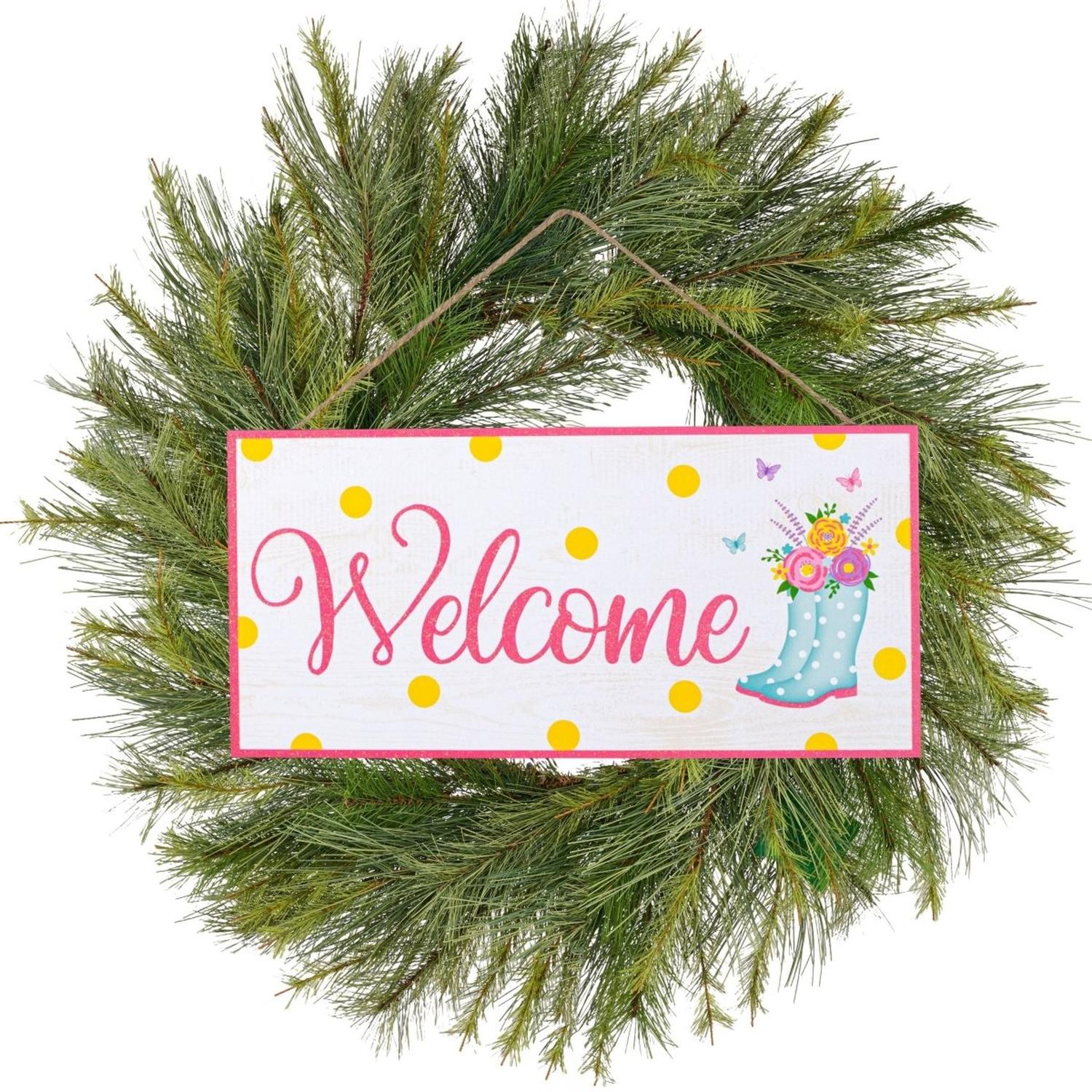 12" Wood Sign: Welcome Boots