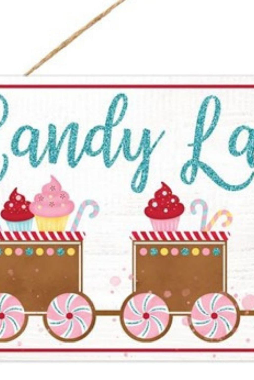 12" Wooden Sign: Candy Lane Express