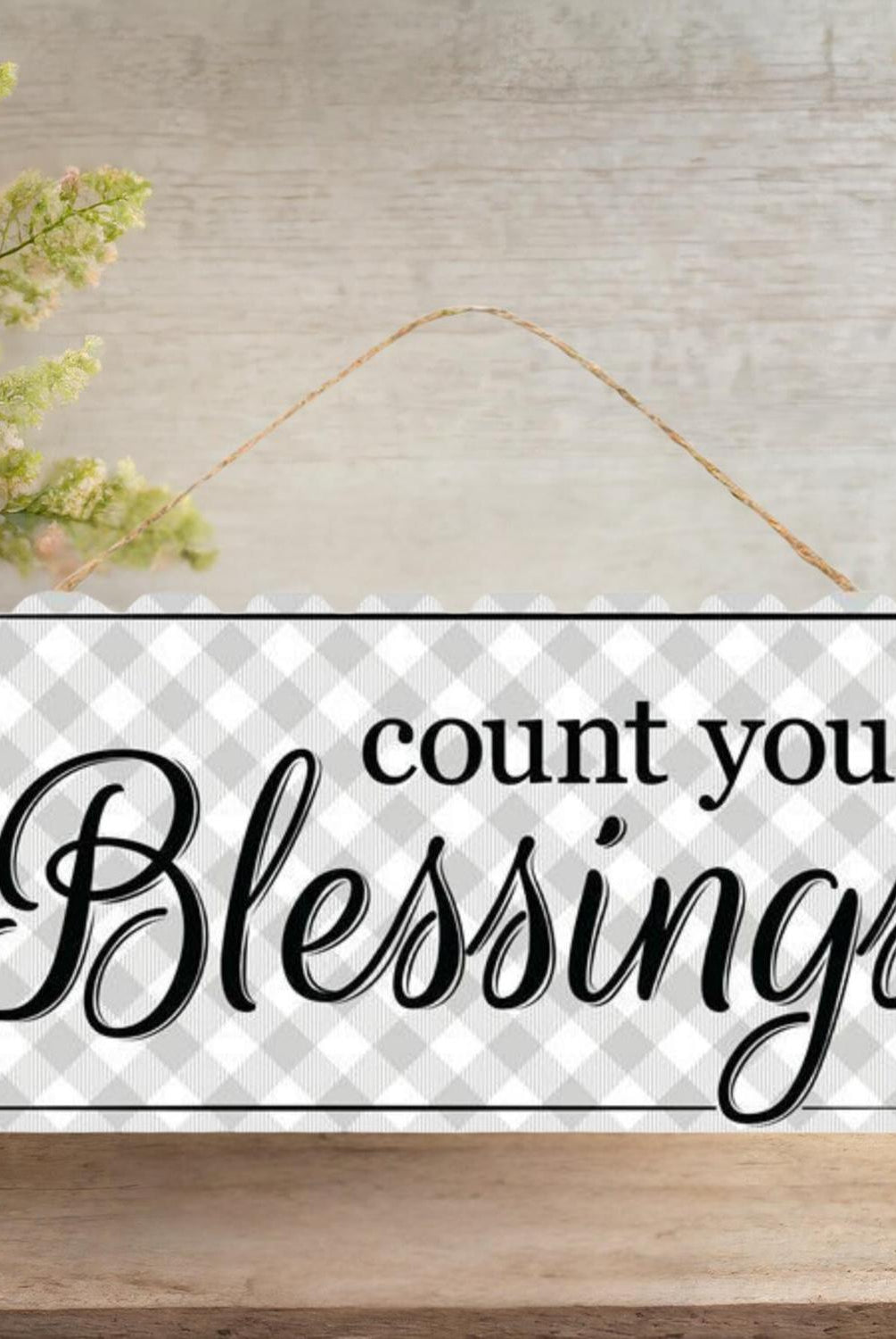 12" Wooden Sign: Count Your Blessings