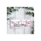 Shop For 12" Wooden Sign: Flamingo Welcome at Michelle's aDOORable Creations