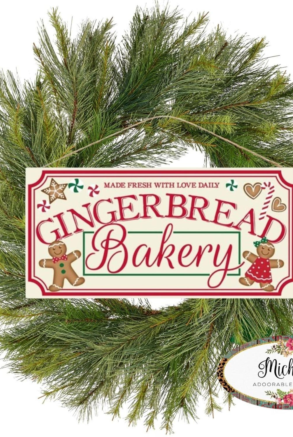 12" Wooden Sign: Gingerbread Bakery