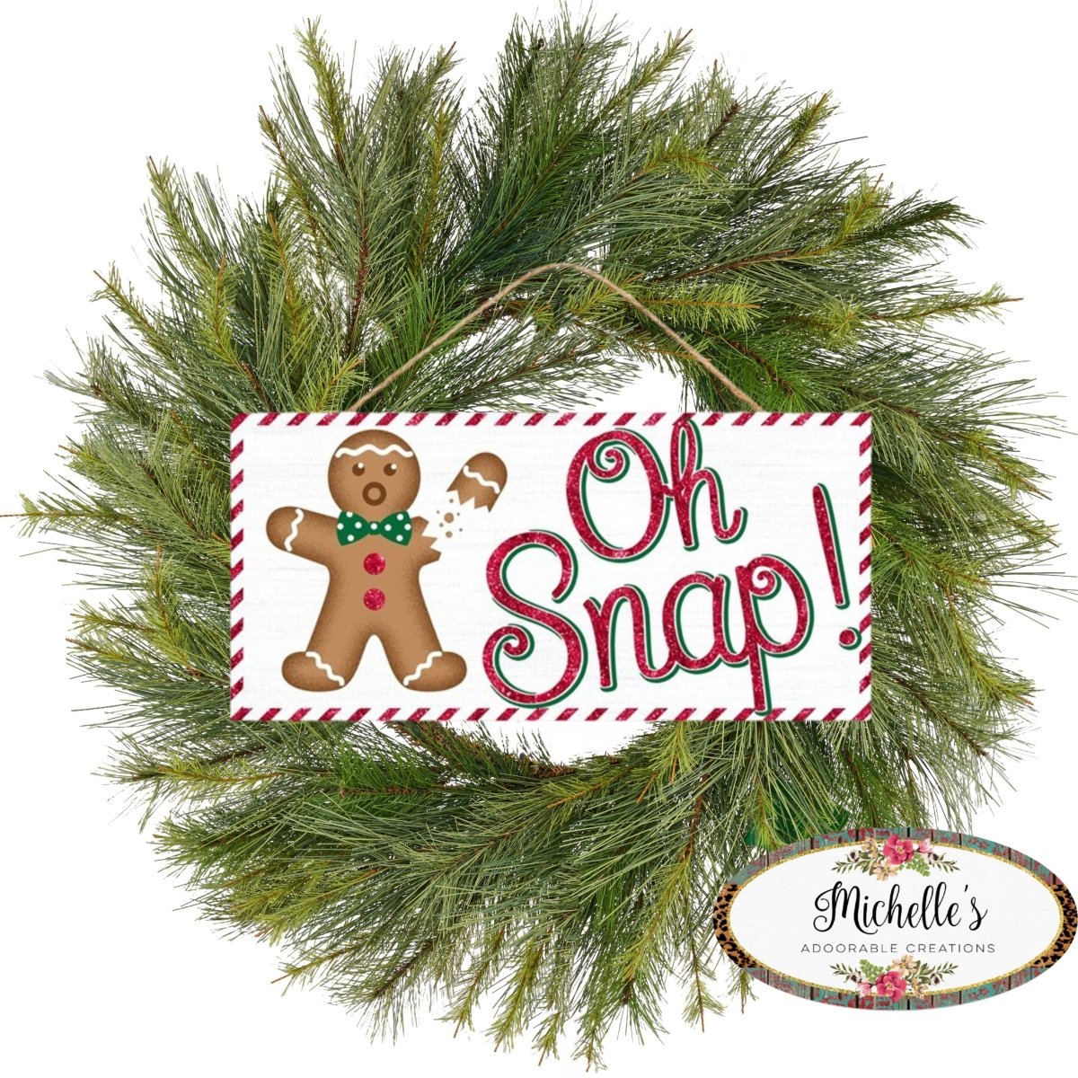 Shop For 12" Wooden Sign: Gingerbread Oh Snap