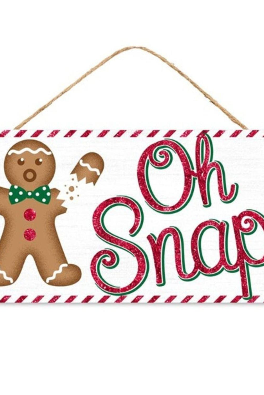12" Wooden Sign: Gingerbread Oh Snap