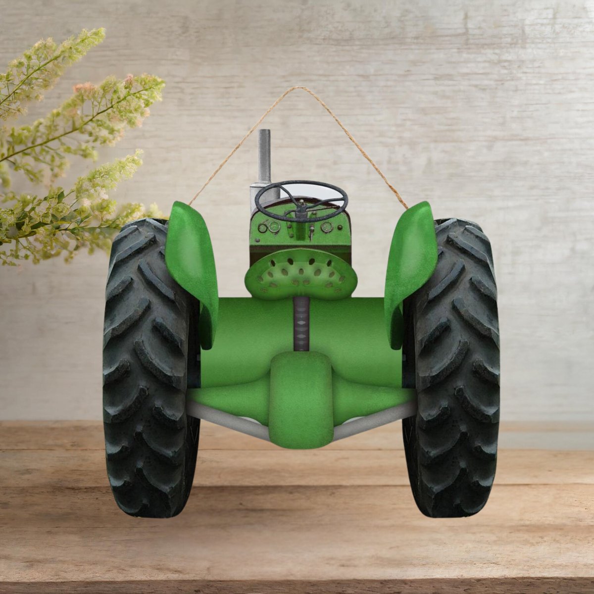 Shop For 12" Wooden Sign: Green Tractor