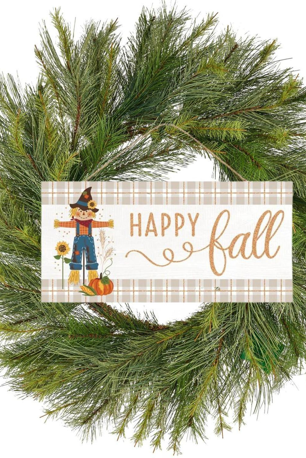 Shop For 12" Wooden Sign: Happy Fall Scarecrow