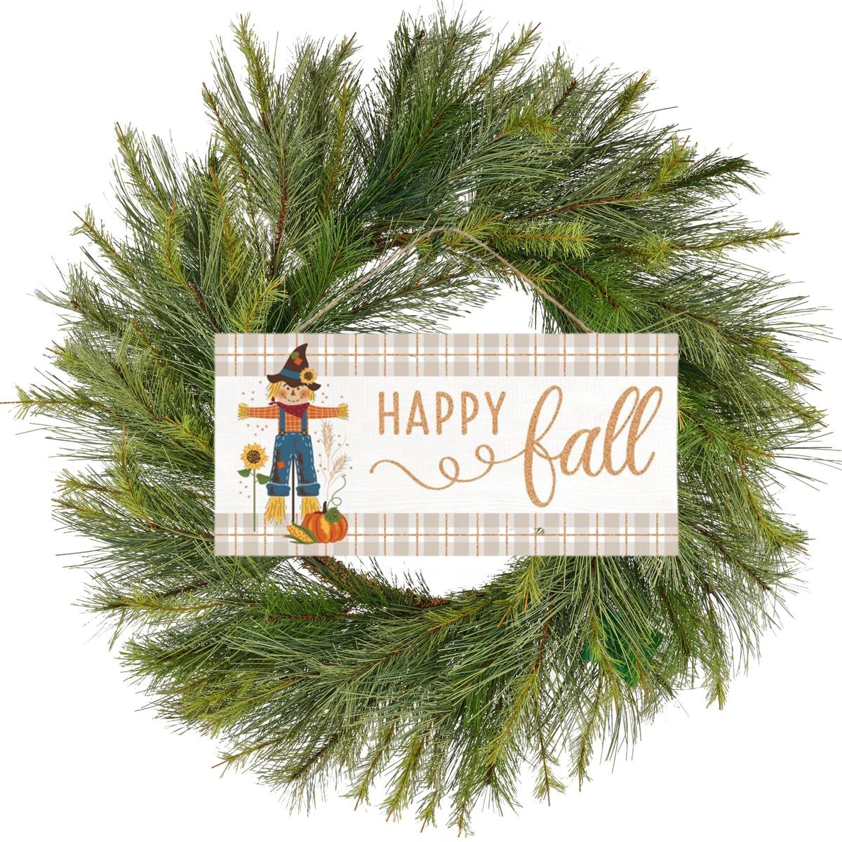 Shop For 12" Wooden Sign: Happy Fall Scarecrow
