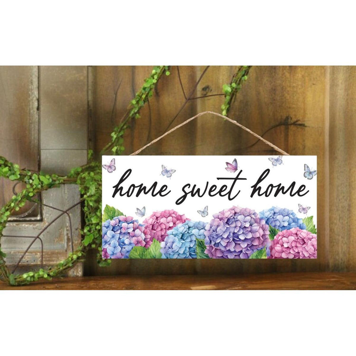 12" Wooden Sign: Home Sweet Home Magnolia