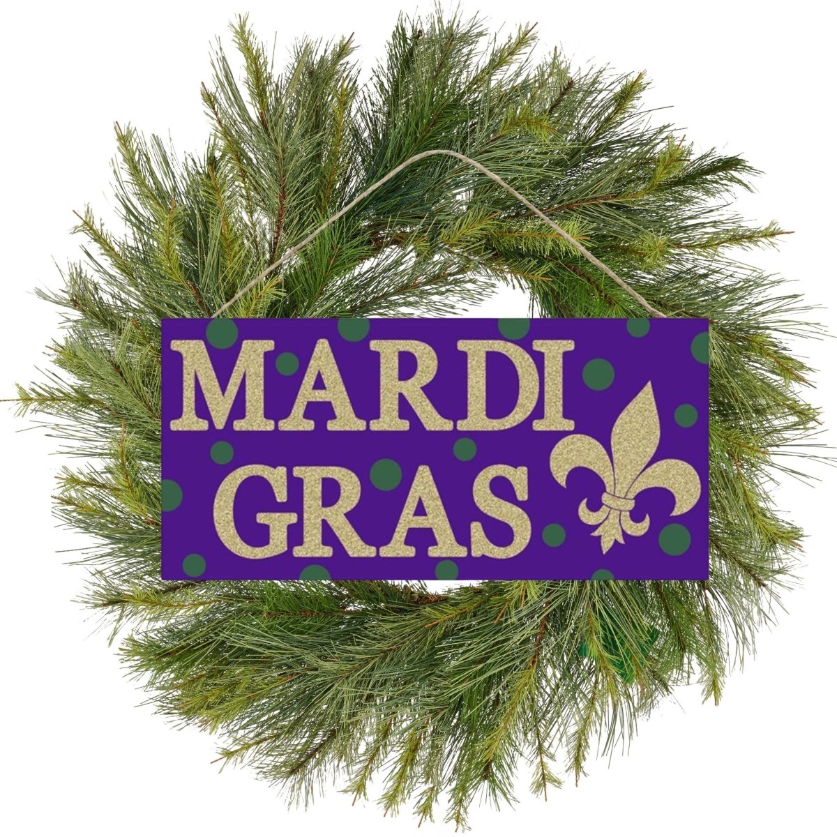 Shop For 12" Wooden Sign: Mardi Gras Fleur