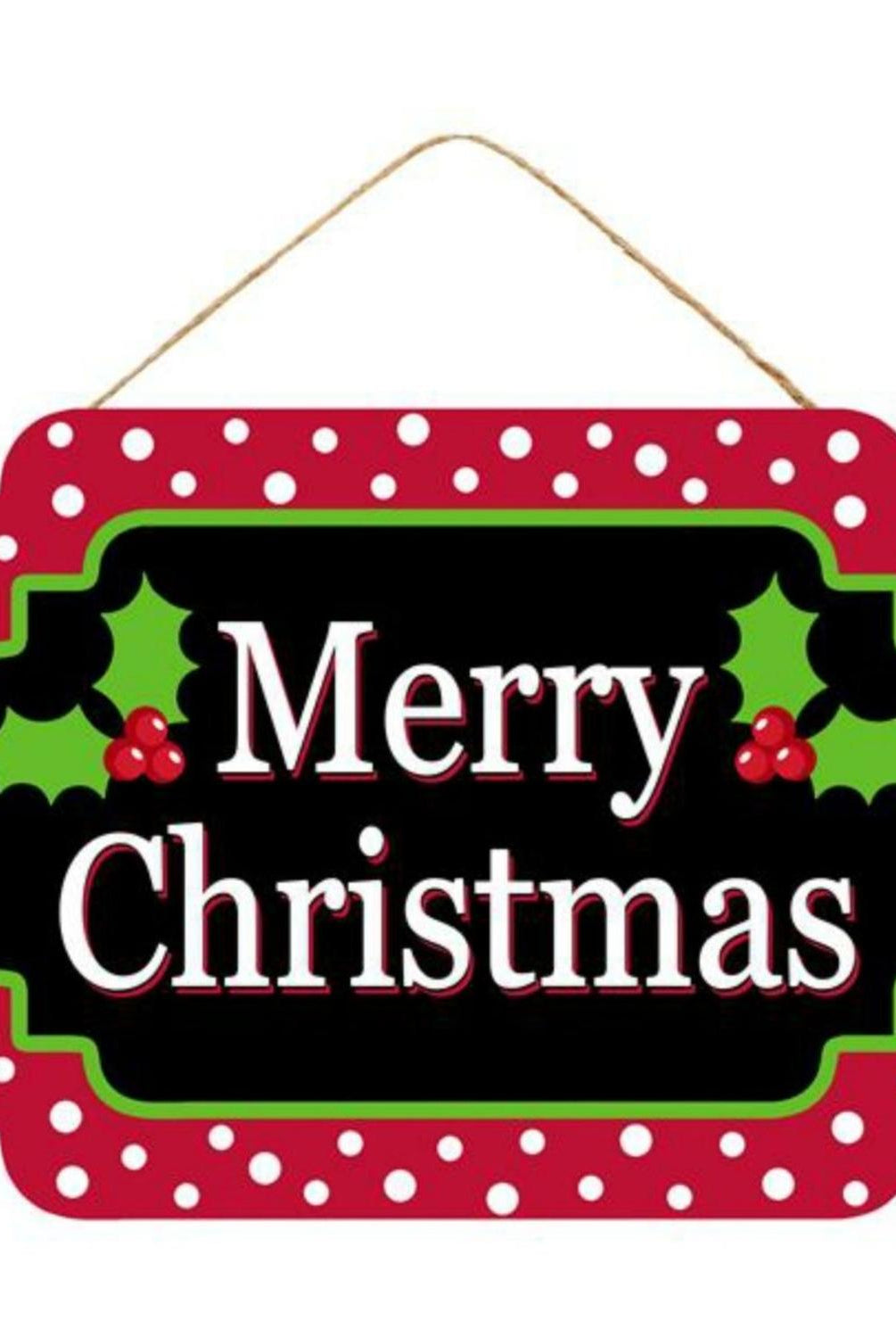 12" Wooden Sign: Merry Christmas