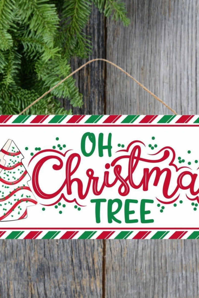 Shop For 12" Wooden Sign: Oh Christmas Tree