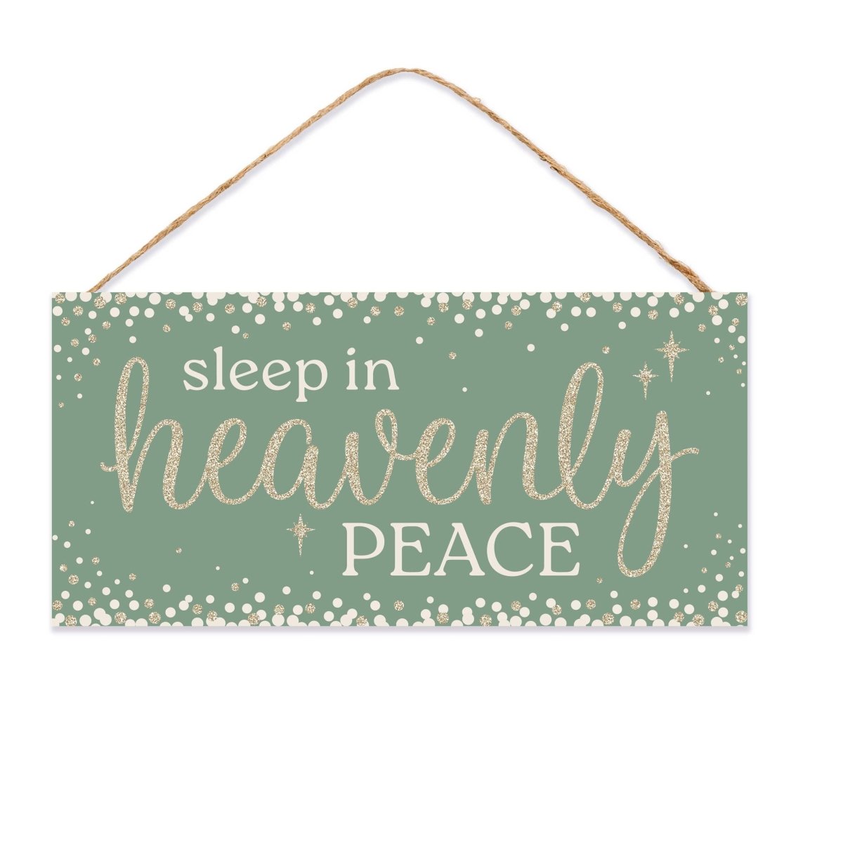 Shop For 12" Wooden Sign: Sleep In Peace Glitter