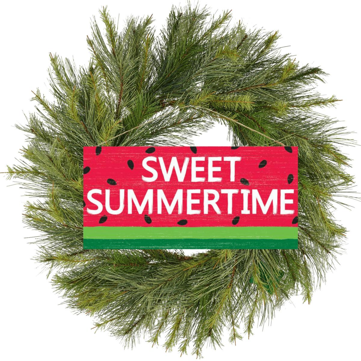 Shop For 12" Wooden Sign: Sweet Summertime/Watermelon