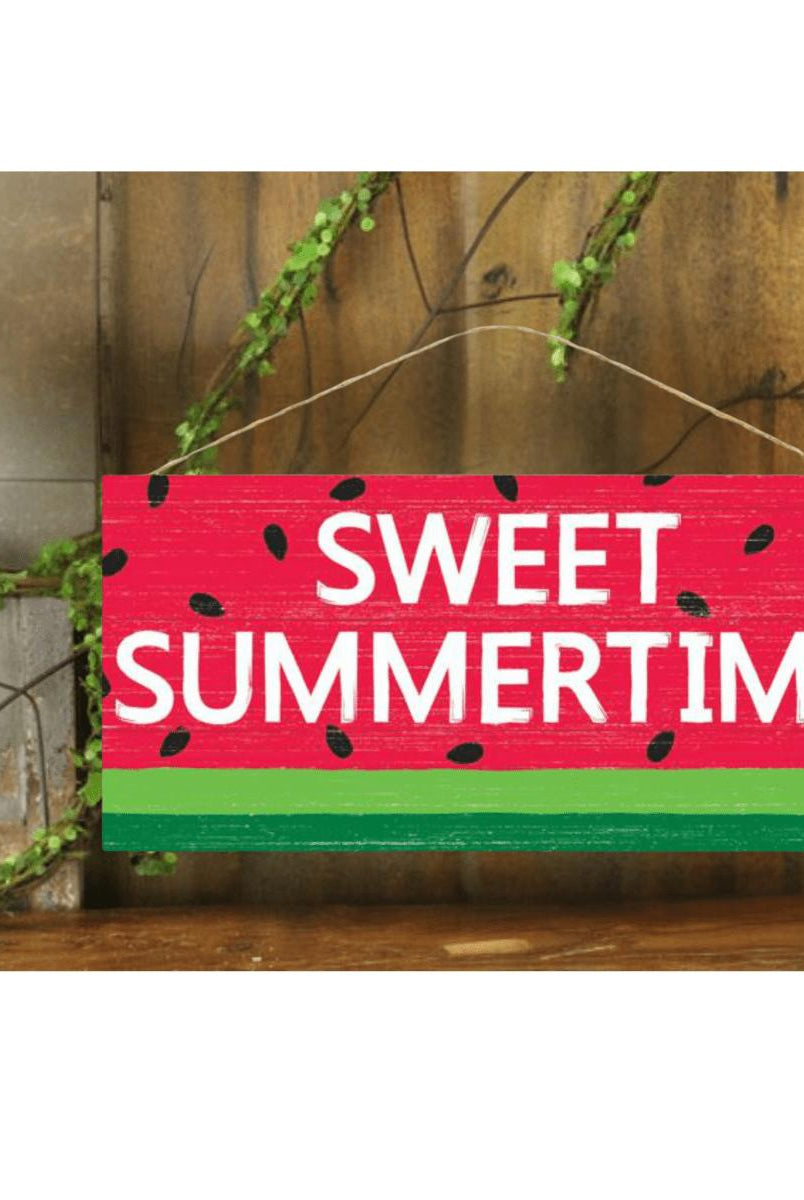 Shop For 12" Wooden Sign: Sweet Summertime/Watermelon