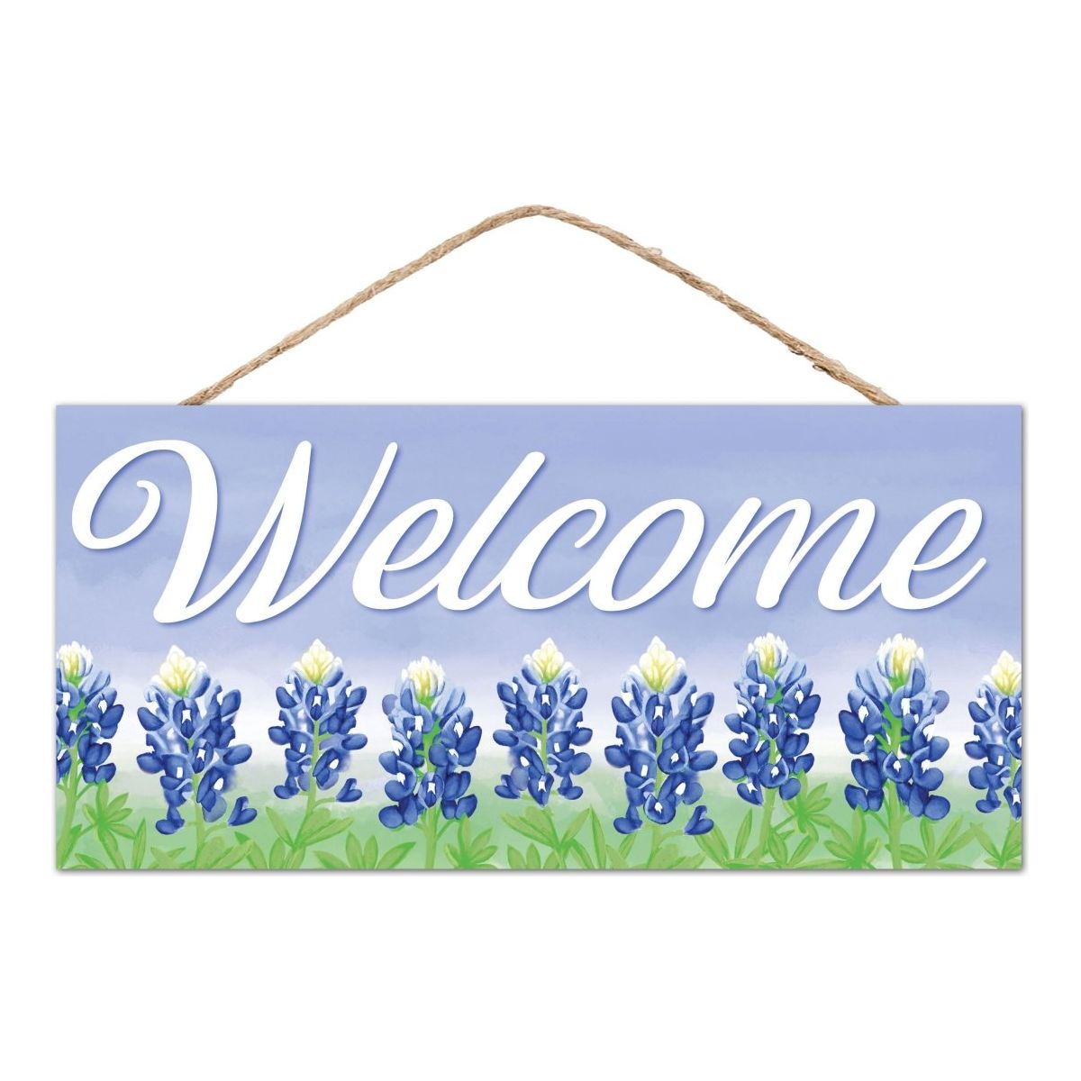 Shop For 12" Wooden Sign: Welcome Bluebonnets Light Blue