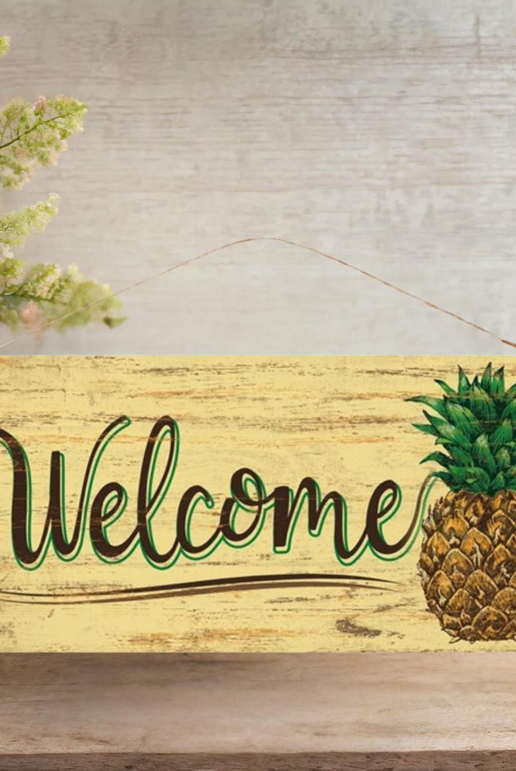 Shop For 12" Wooden Sign: Welcome Pineapple