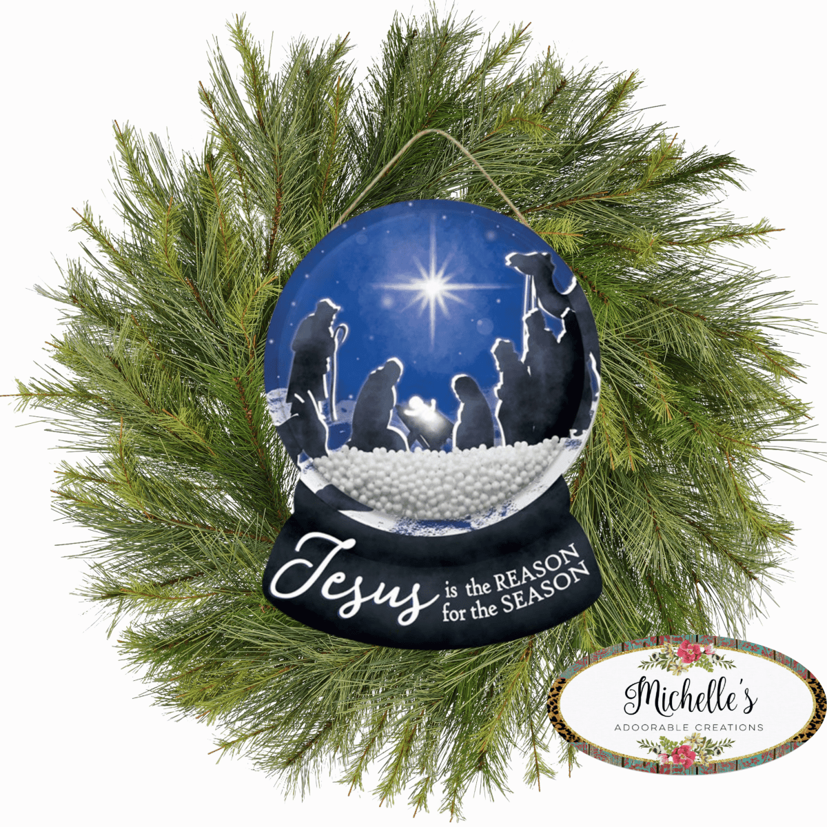 Shop For 12" Wooden Snow Globe Sign: Jesus Is The Reason