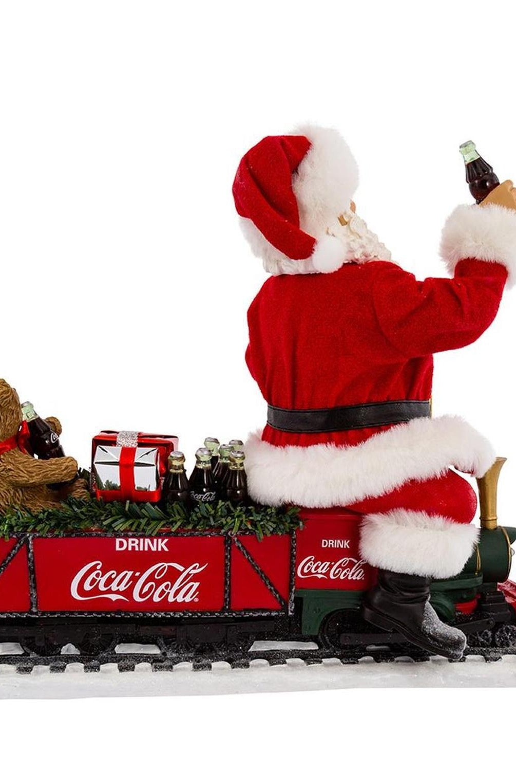 13" Fabriché™ Coca-Cola® Santa On Train With LED Garland