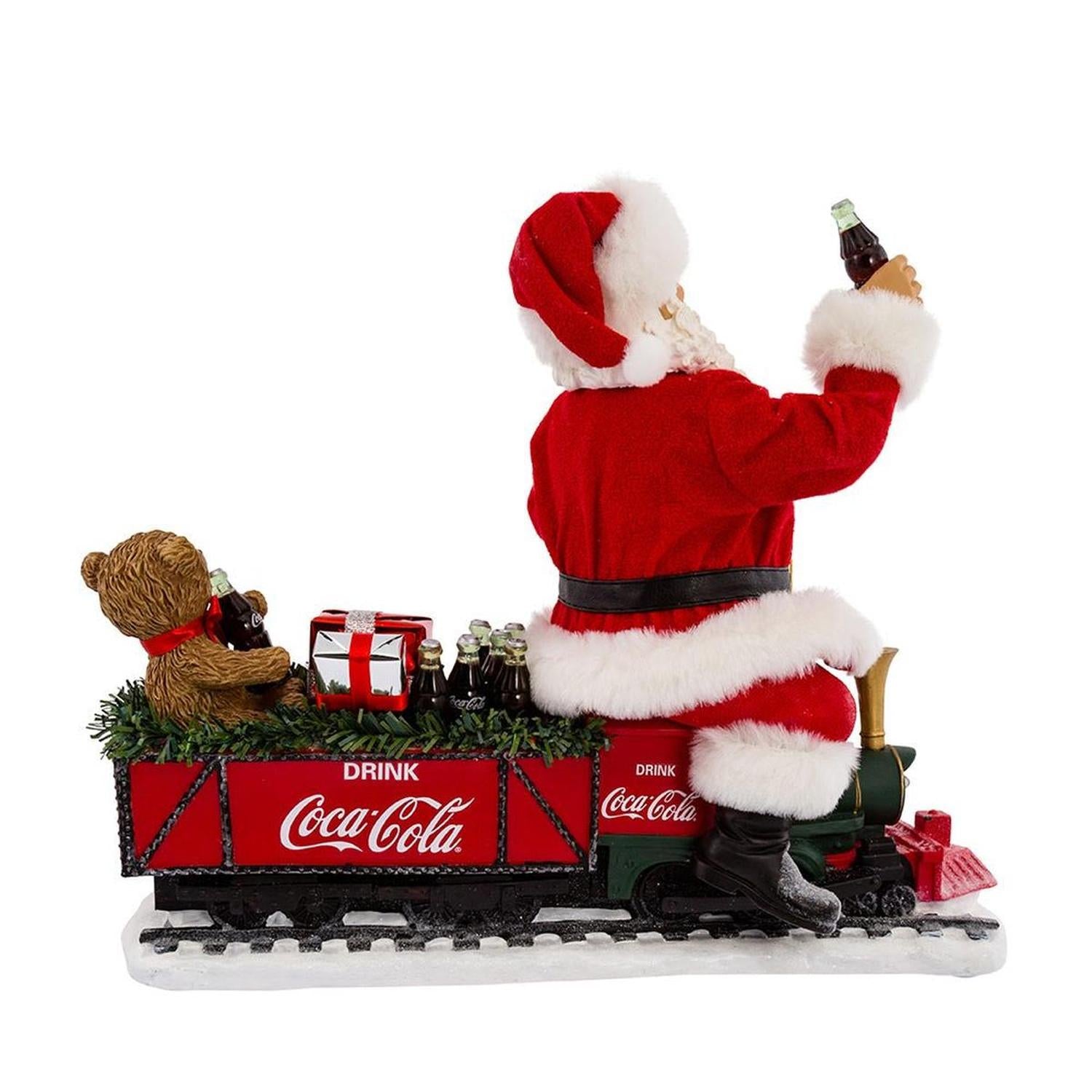 13" Fabriché™ Coca-Cola® Santa On Train With LED Garland