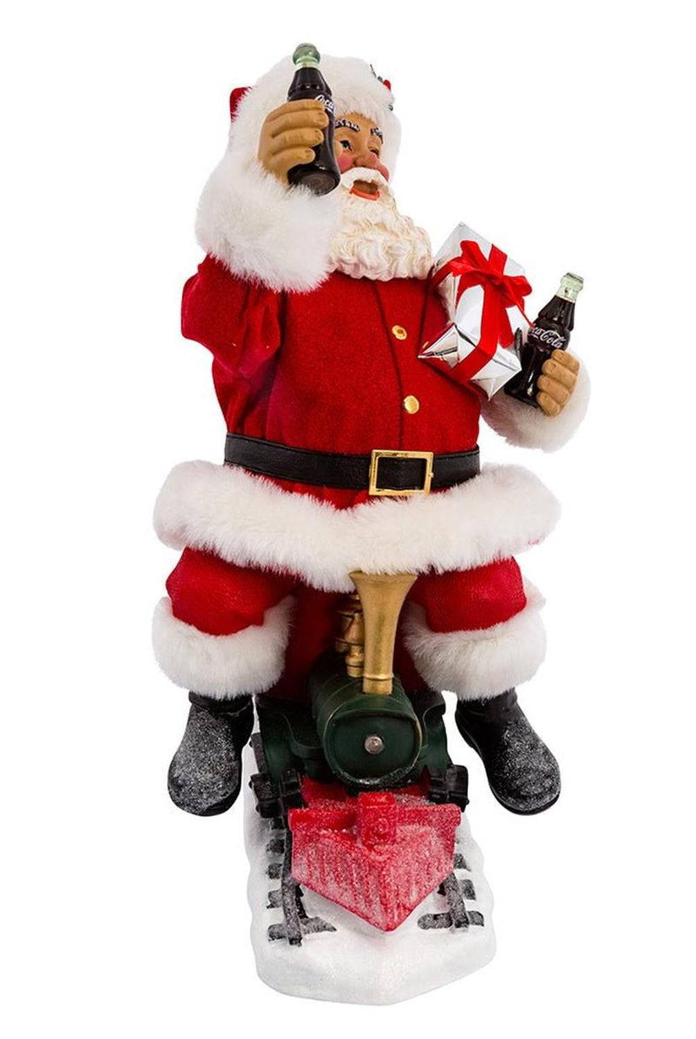 13" Fabriché™ Coca-Cola® Santa On Train With LED Garland