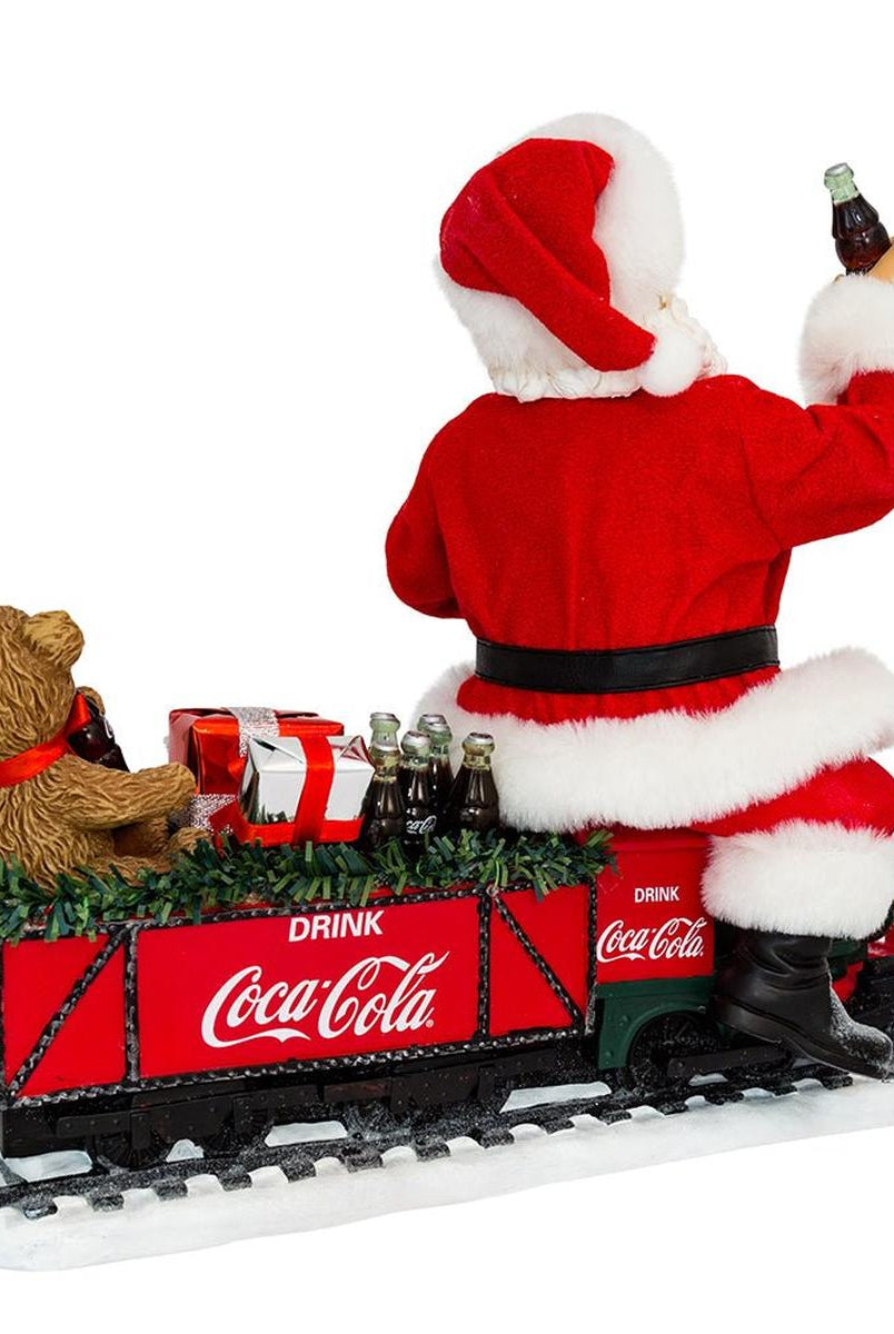 Shop For 13" Fabriché™ Coca - Cola® Santa On Train With LED Garland