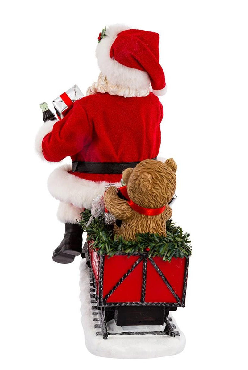 Shop For 13" Fabriché™ Coca - Cola® Santa On Train With LED Garland