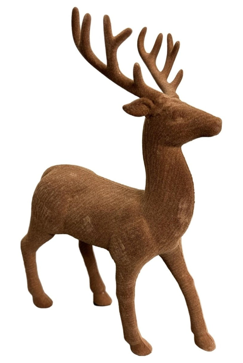 Shop For 13" Flocked Deer: Brown
