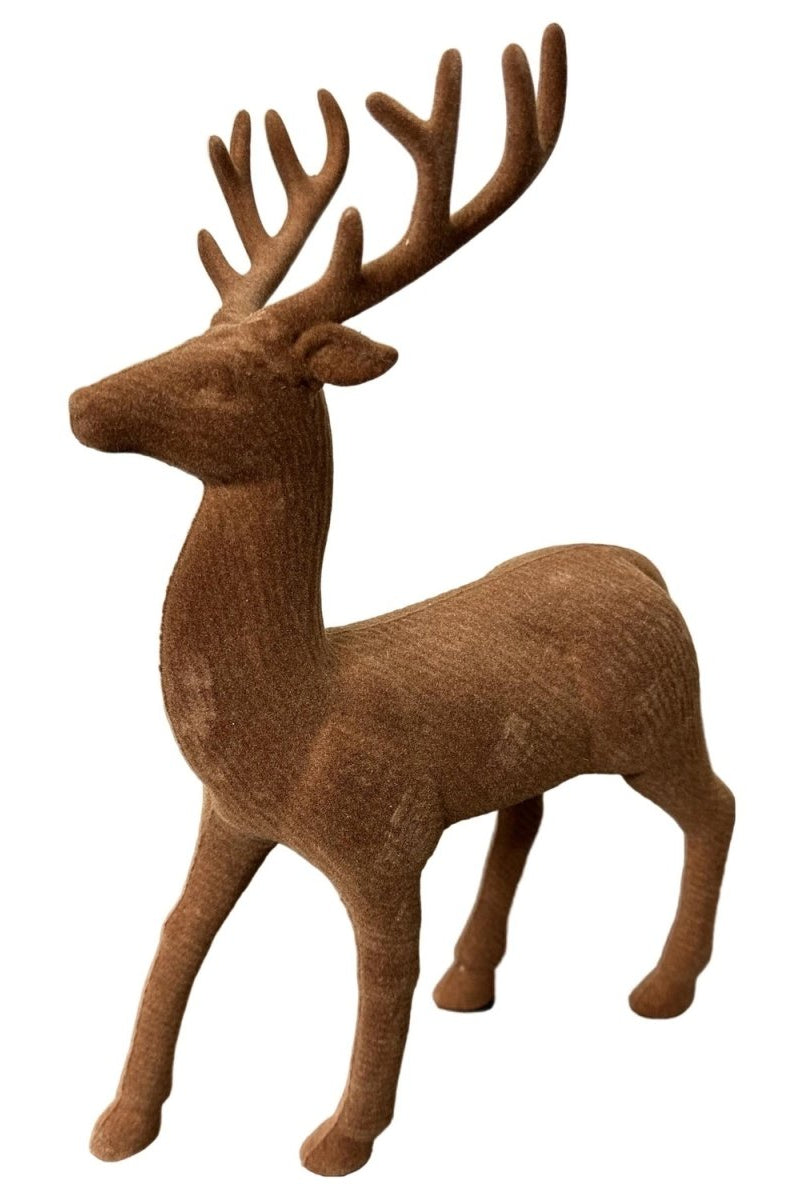 Shop For 13" Flocked Deer: Brown